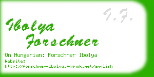 ibolya forschner business card